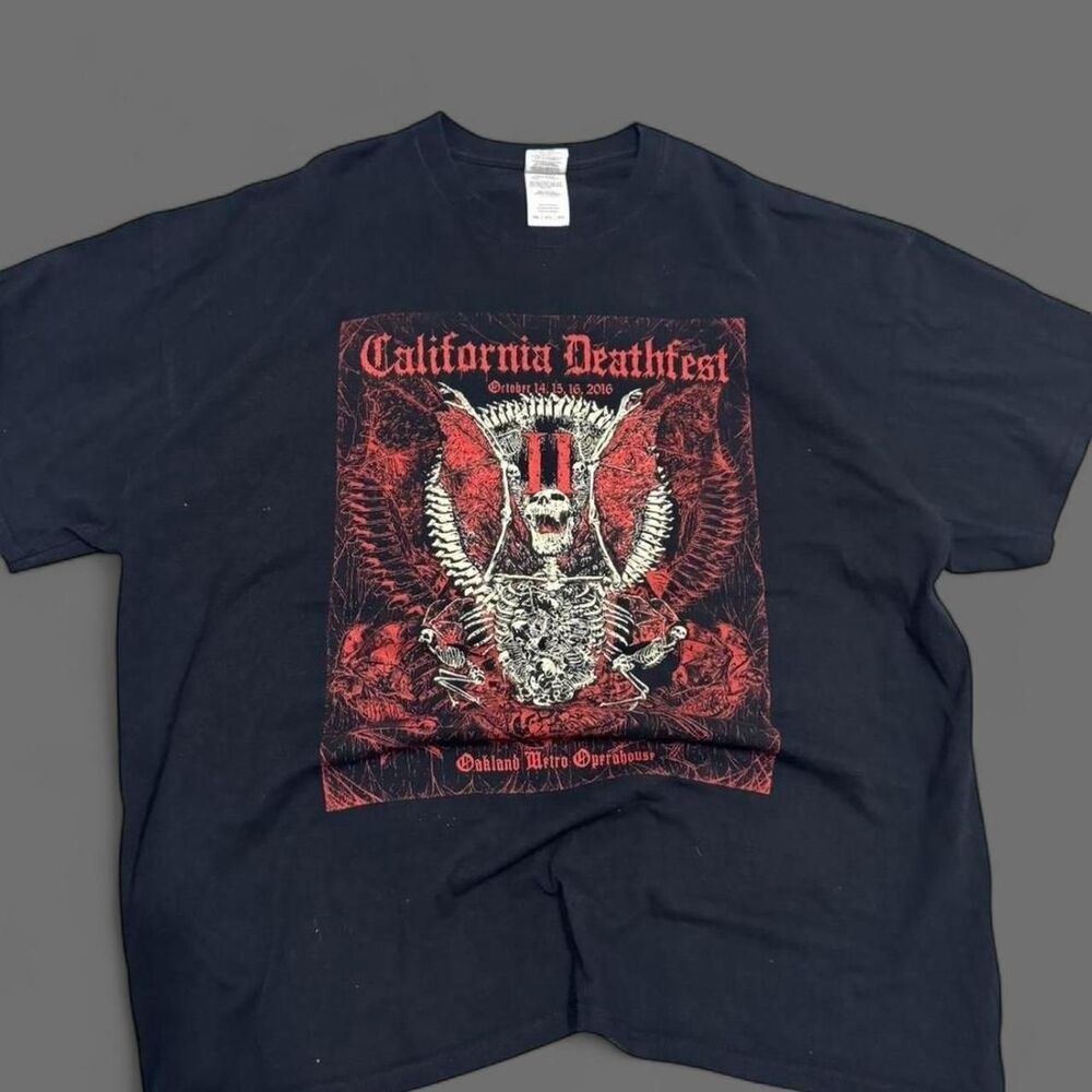 2016 California Deathfest metal band festival tee MITOCHONDRION FLESH PARADE